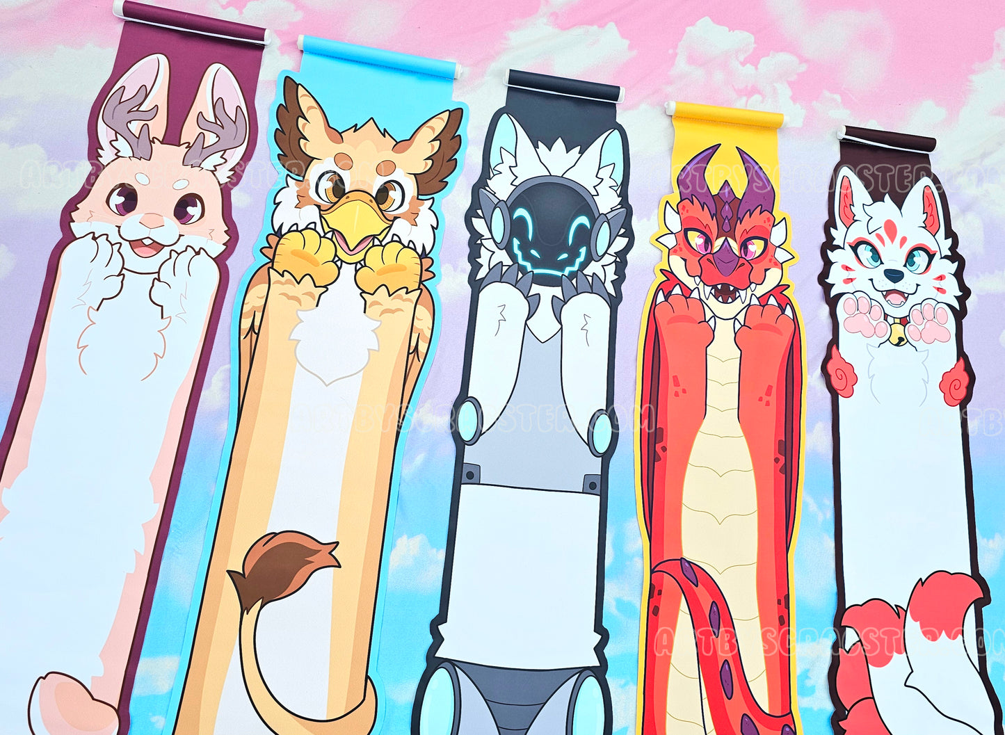 Long Animal Pin Banners Mythical & Furry Species