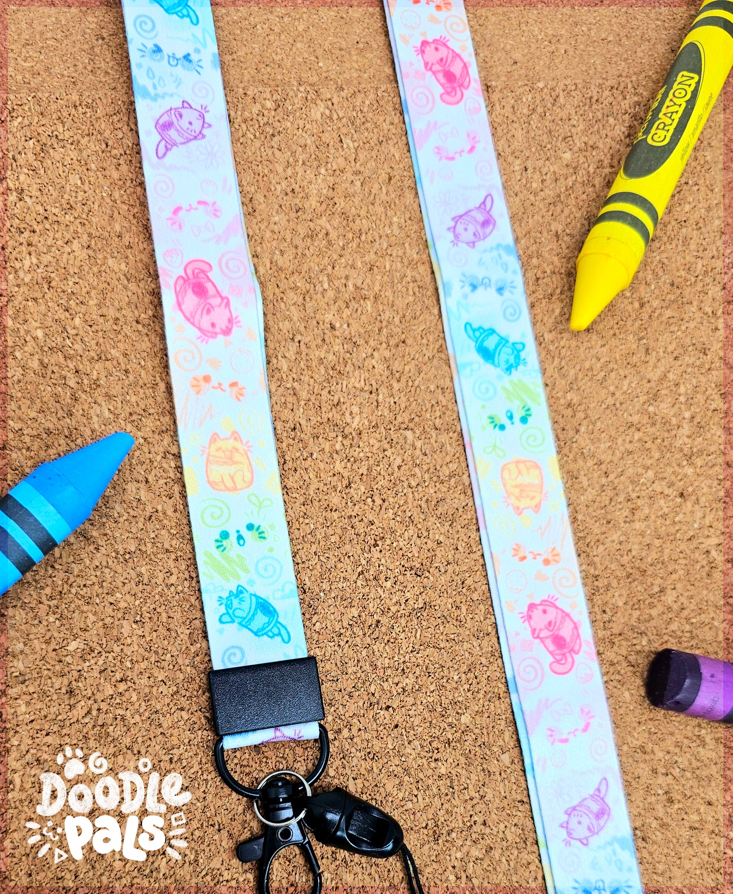 Doodle Pals Crayon Kitty Lanyard