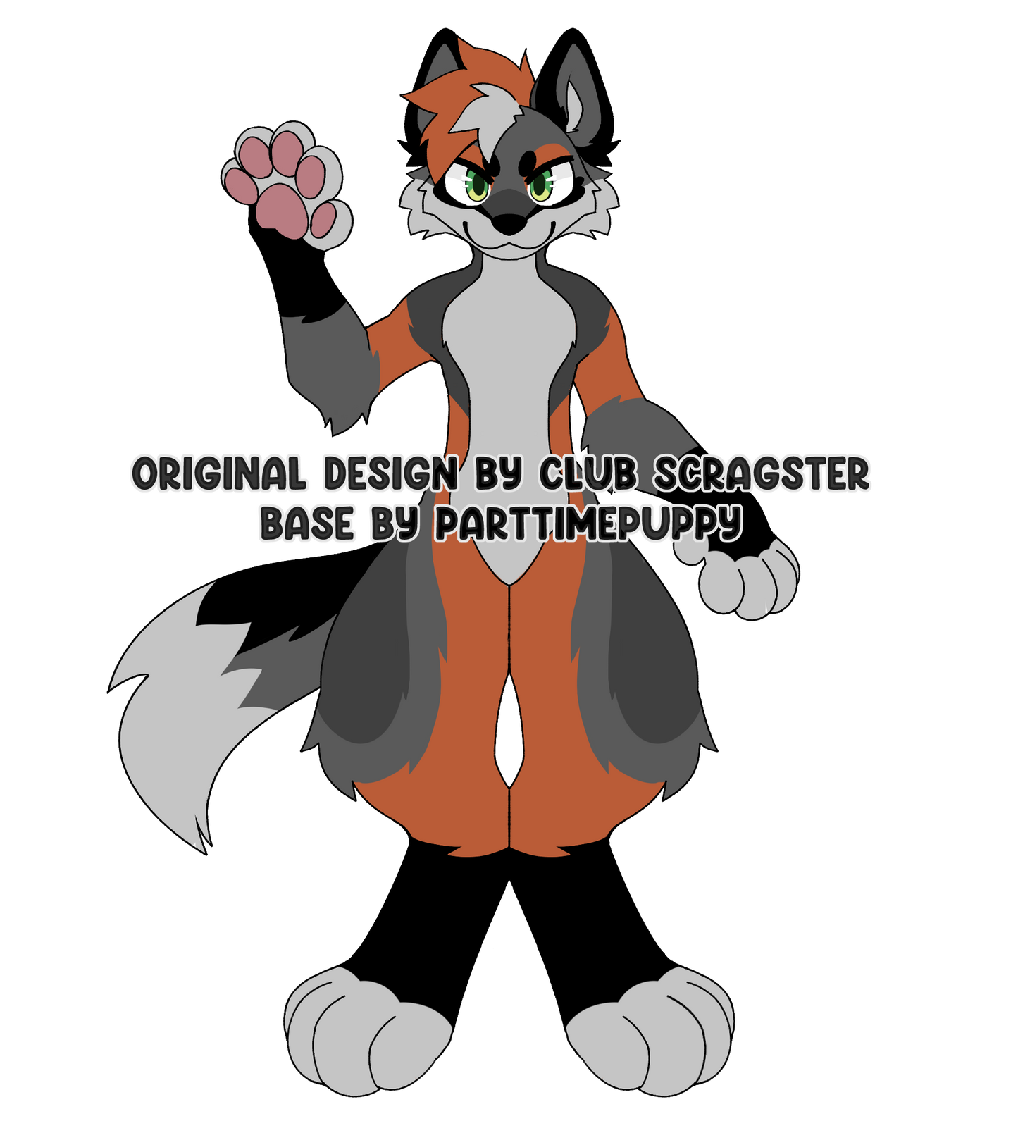 Handmade Cross Fox Teddy Plush Adoptable