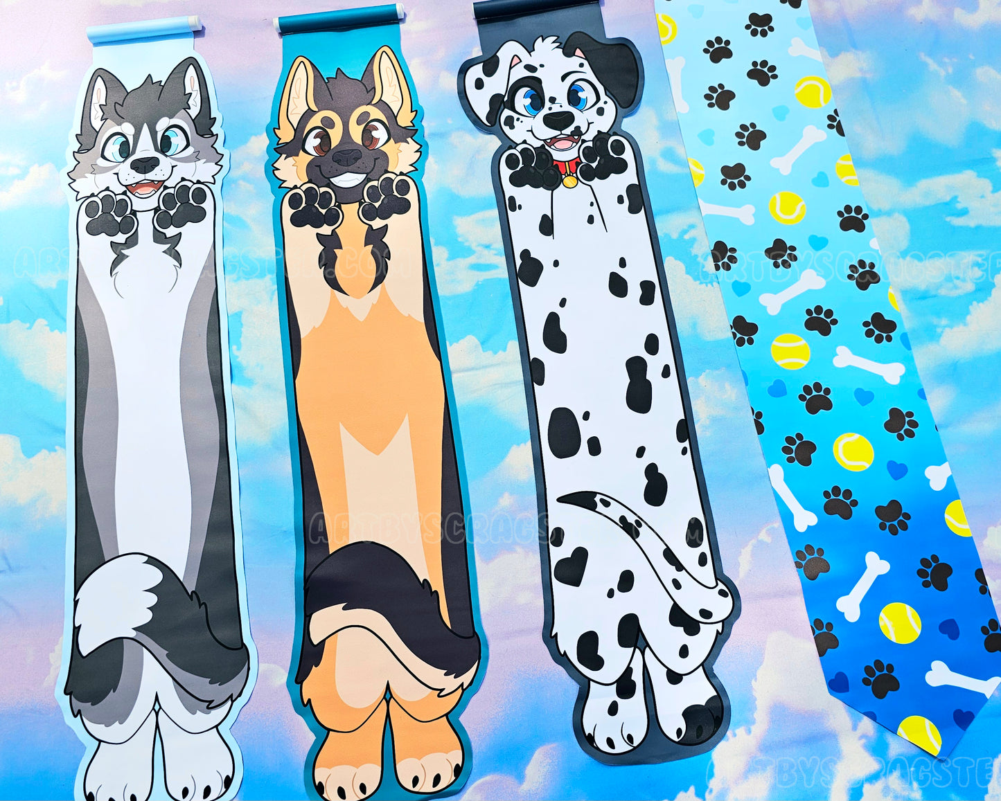 Long Animal Pin Banners Dogs