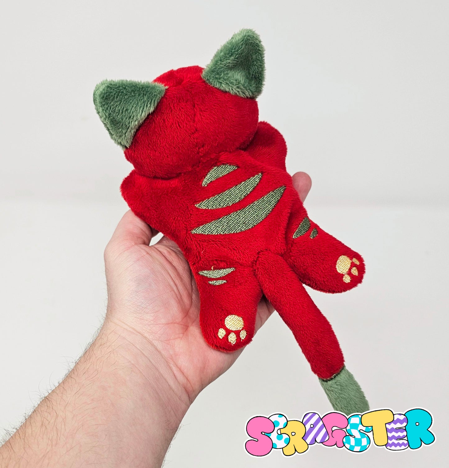 Handmade Scrap Kitty Beanie Plush