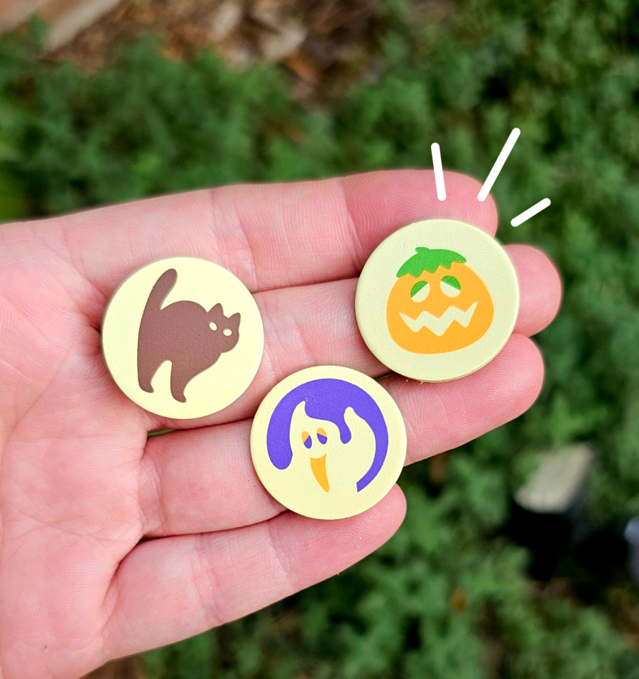 *NEW* Halloween Cookie Mini Pin 1" Dyed Enamel Pin Set