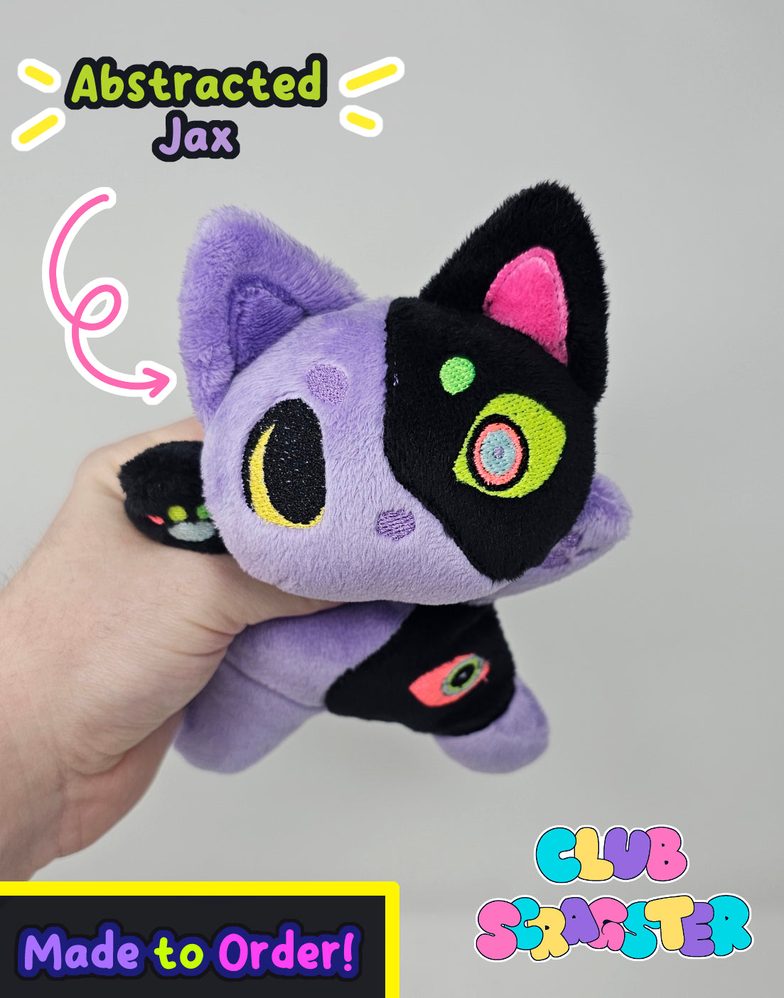 Handmade Abstraction Scrap Critter Beanie Plush MADE TO ORDER