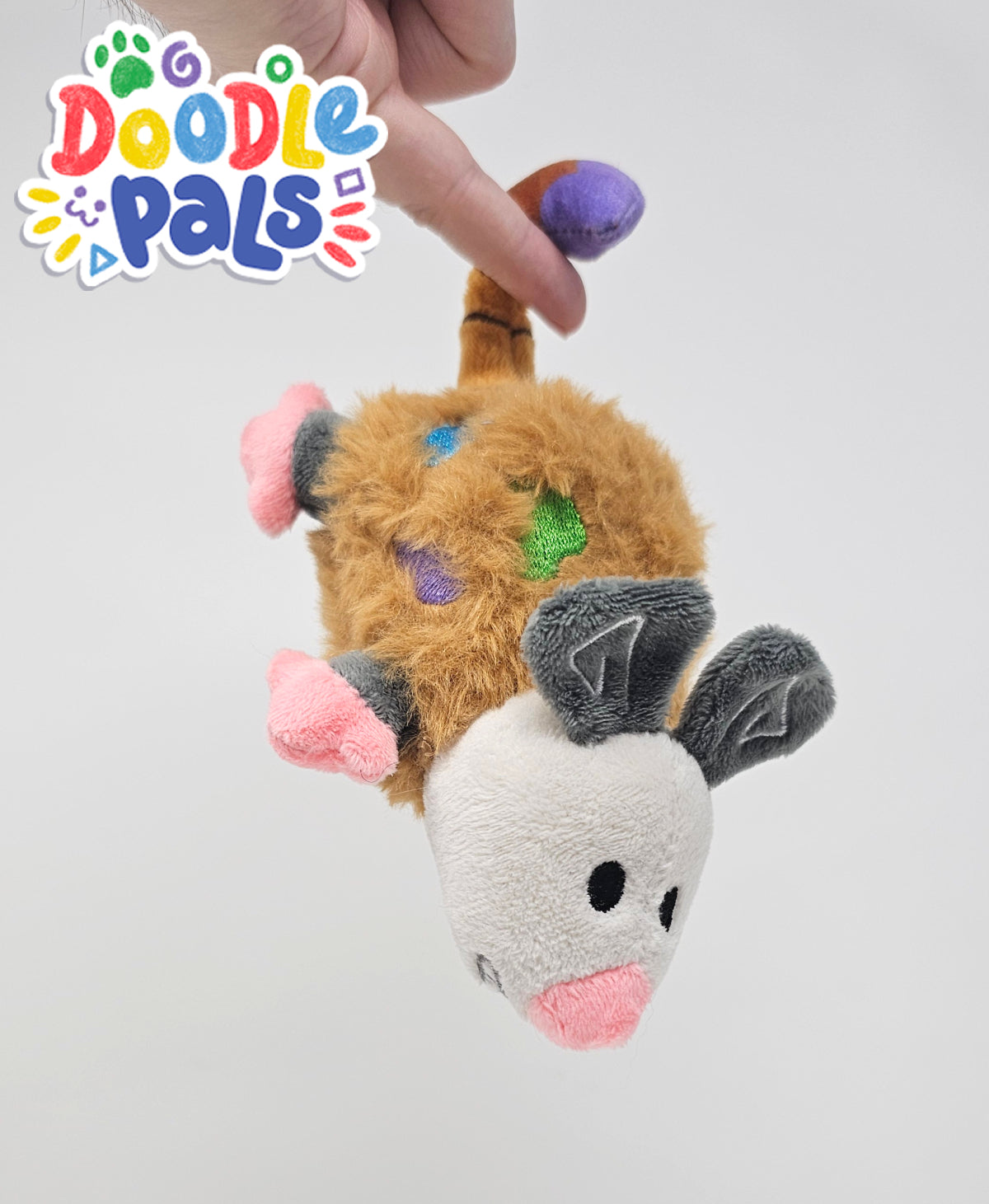 Doodle Pals Doodle Nuggets Palette Opossum Keychain Plush