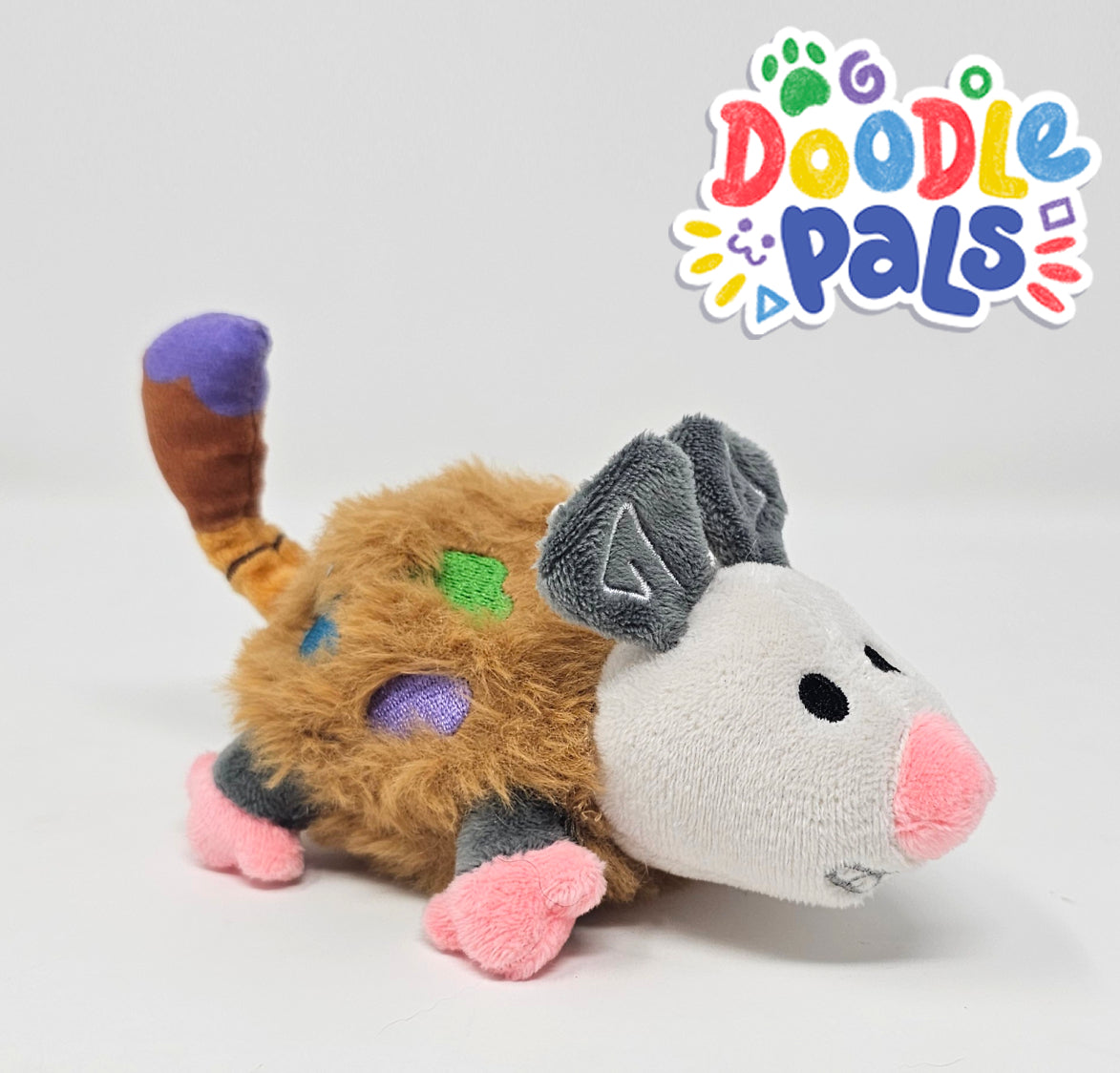 Doodle Pals Doodle Nuggets Palette Opossum Keychain Plush PREORDER