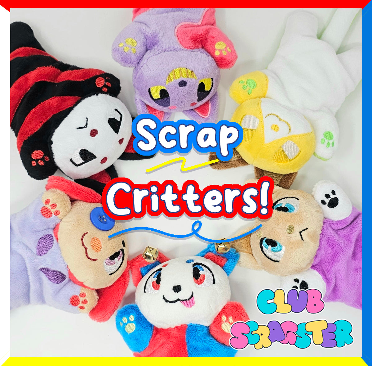 Handmade Virtual Carnival Scrap Kitty Plush