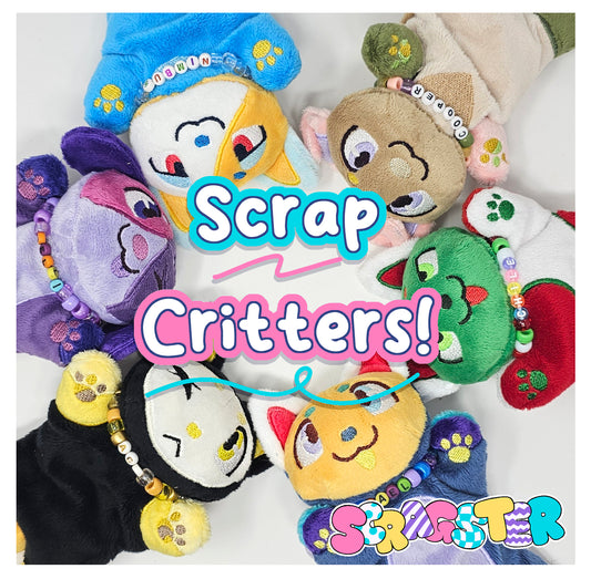 Handmade Scrap Critter Beanie Plush