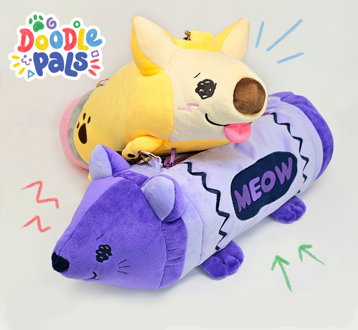 Doodle Pals Pencil Puppy Plush Bag