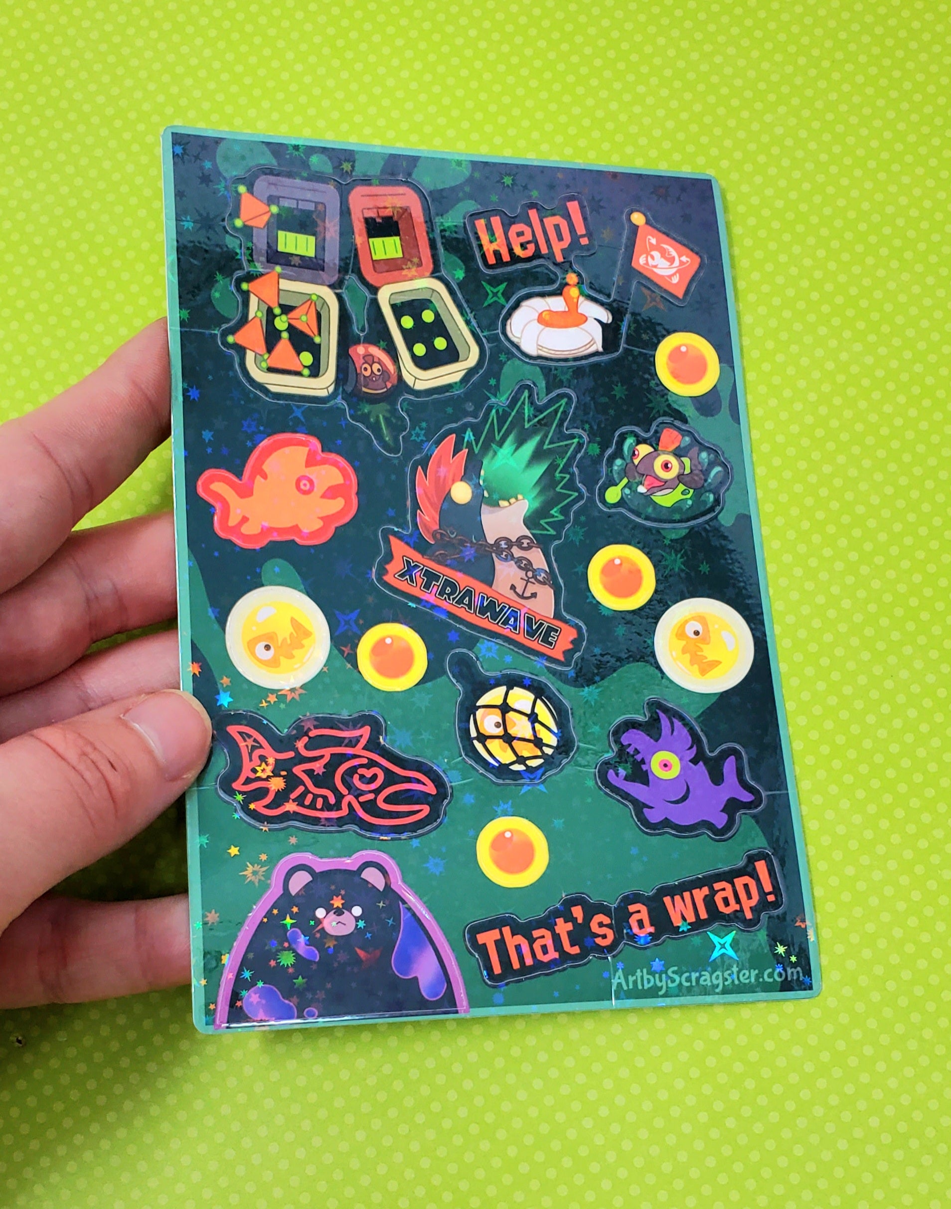 Splatoon Grizzco Salmon Run Holo Vinyl Sticker Sheet – Club Scragster