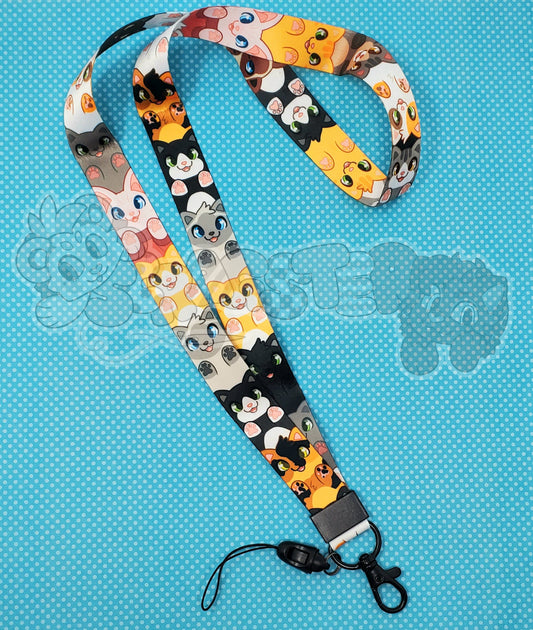 Long Kitty Lanyard Badge Holder